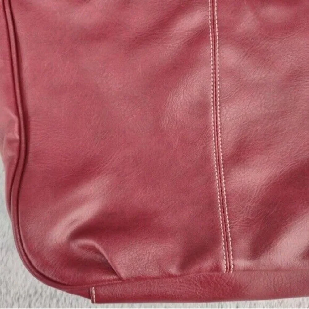 Vintage Nine West Faux Leather Hobo Bag Tassel Red Southwest‎ Shoulder Bag